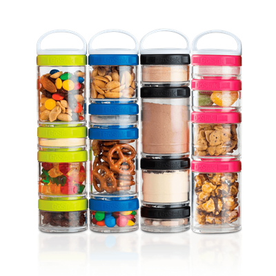 Blender Bottle GoStak Starter 4Pak Twist n' Lock Storage Jars