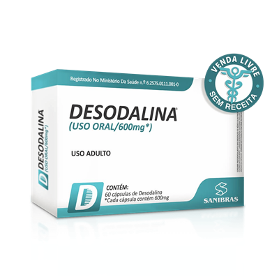 Desodalina 600mg 60 cápsulas - Sanibras - Drogarias Pacheco