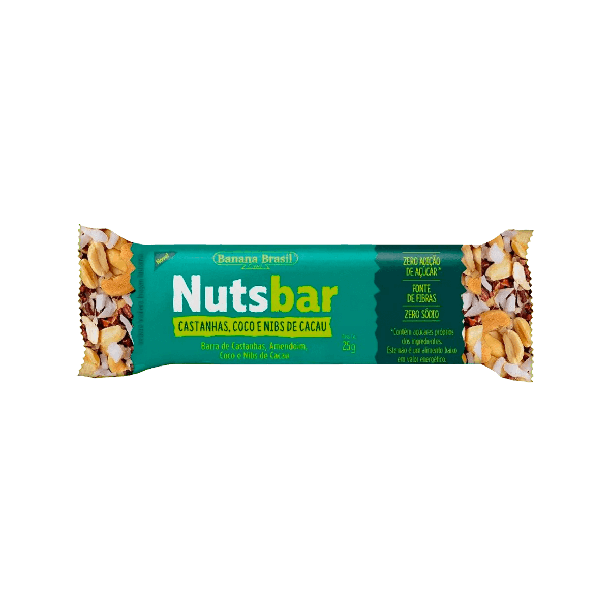 Nuts Bar Castanhas, Coco E Nibs De Cacau (25g) Banana Brasil - Loja Do ...