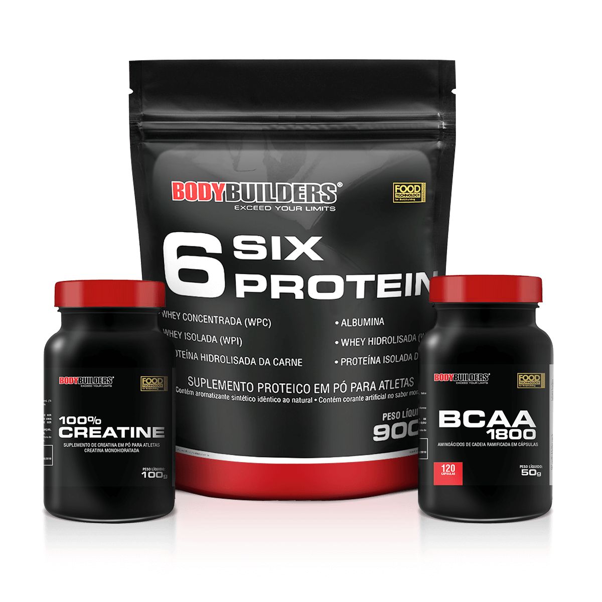 Combo 6 Six Protein Bodybuilders Loja Do Suplemento